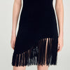 Vestido corto con flecos