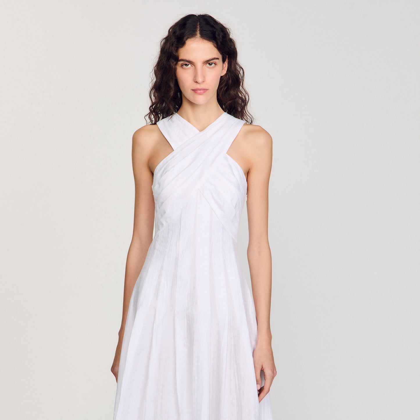 Vestido largo cruzado