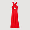 Vestido largo cruzado