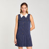 Vestido corto a rayas