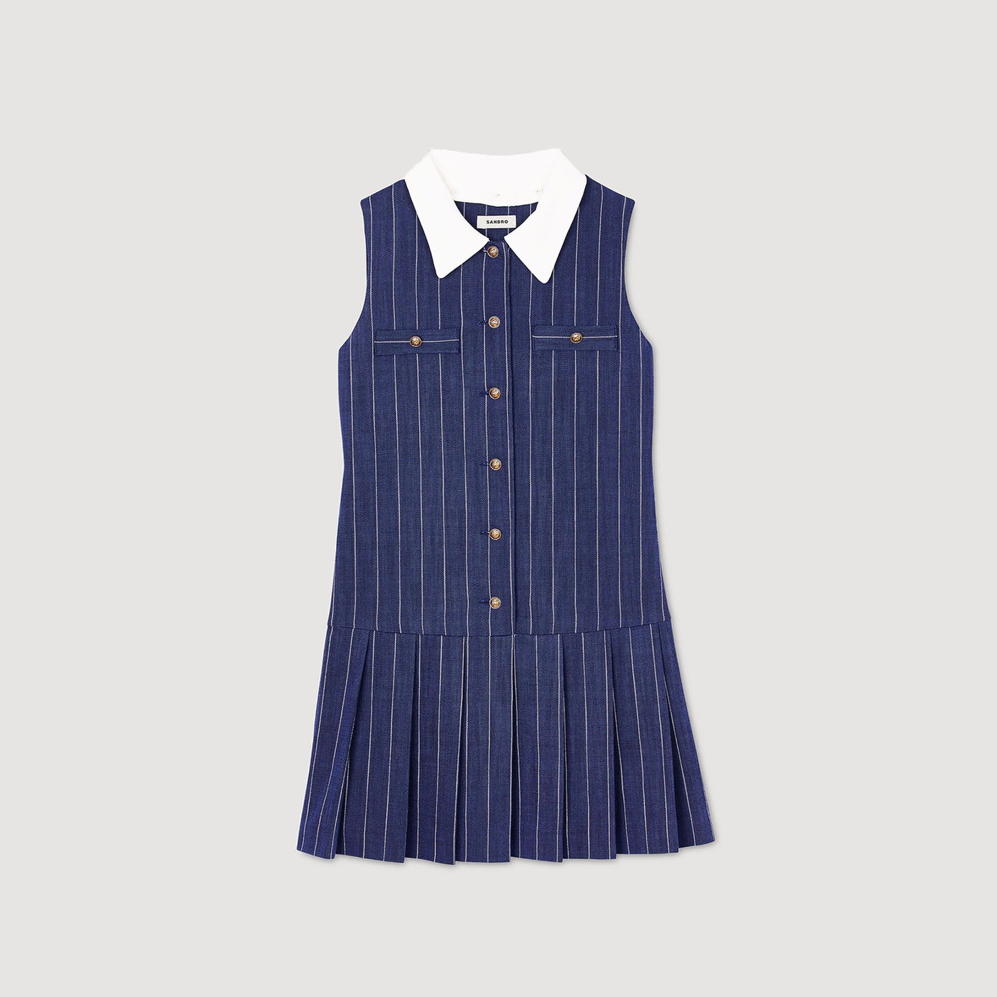 Vestido corto a rayas