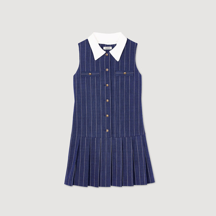 Vestido corto a rayas