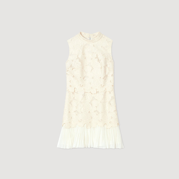 Vestido corto de guipur