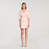 Vestido corto con estampado floral