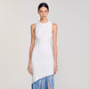 Vestido largo con flecos