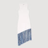 Vestido largo con flecos