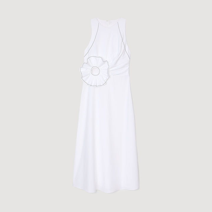Vestido largo con volante