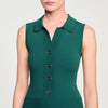 Vestido de punto con cuello polo