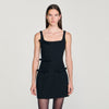 Vestido corto con lazos