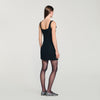 Vestido corto con lazos
