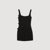 Vestido corto con lazos