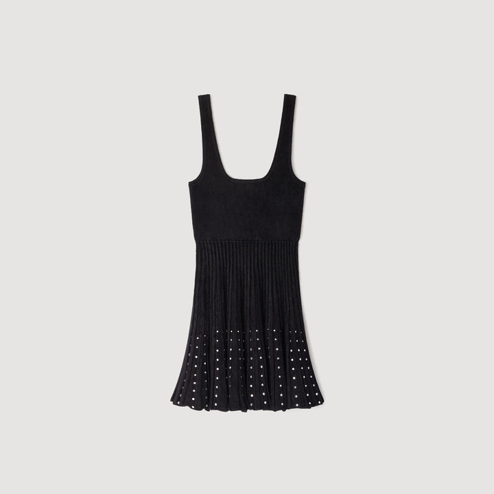 Vestido corto con strass