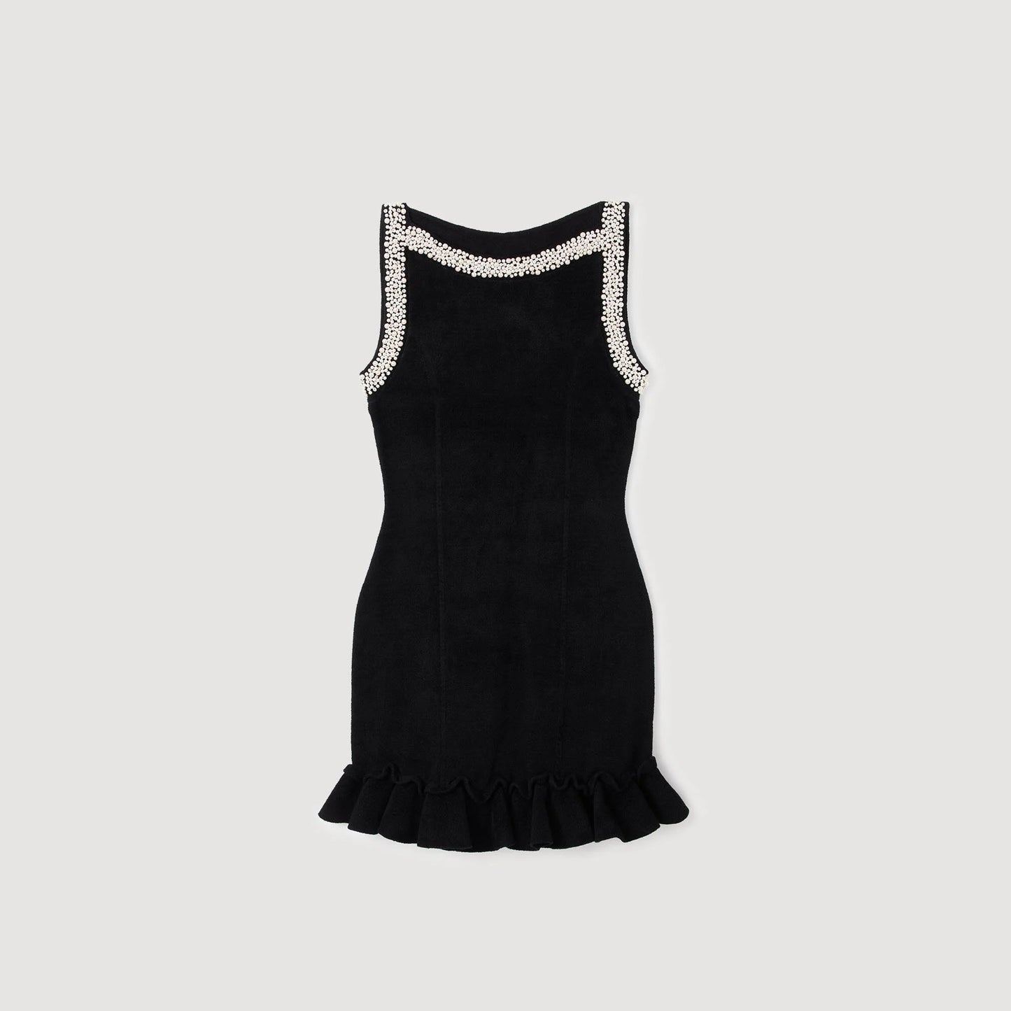 Vestido corto con pedrería