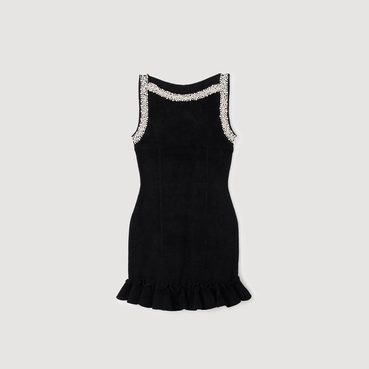 Vestido corto con pedrería