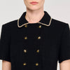 Vestido corto de tweed con botones