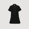 Vestido corto de tweed con botones