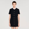 Vestido corto con cuello amovible