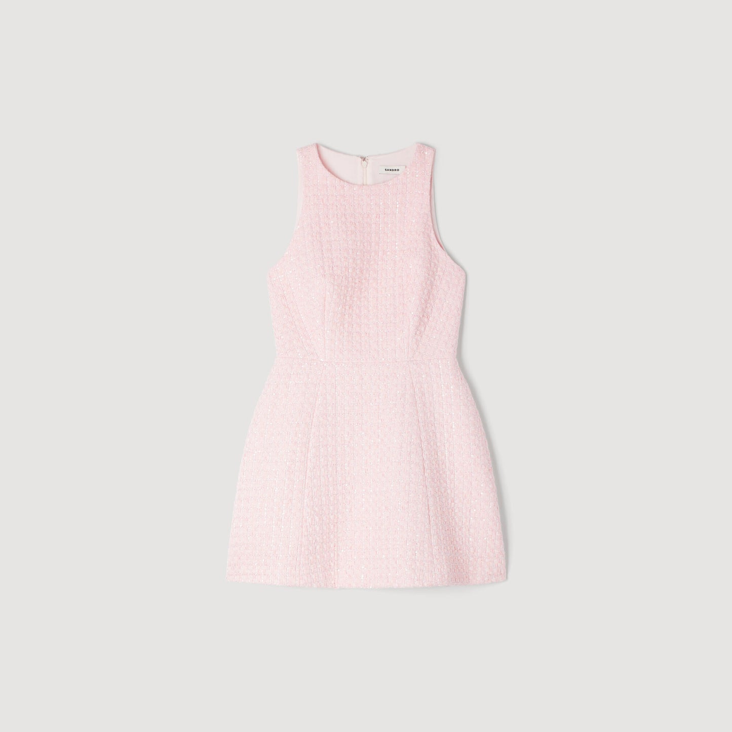 Vestido corto tweed con lentejuelas