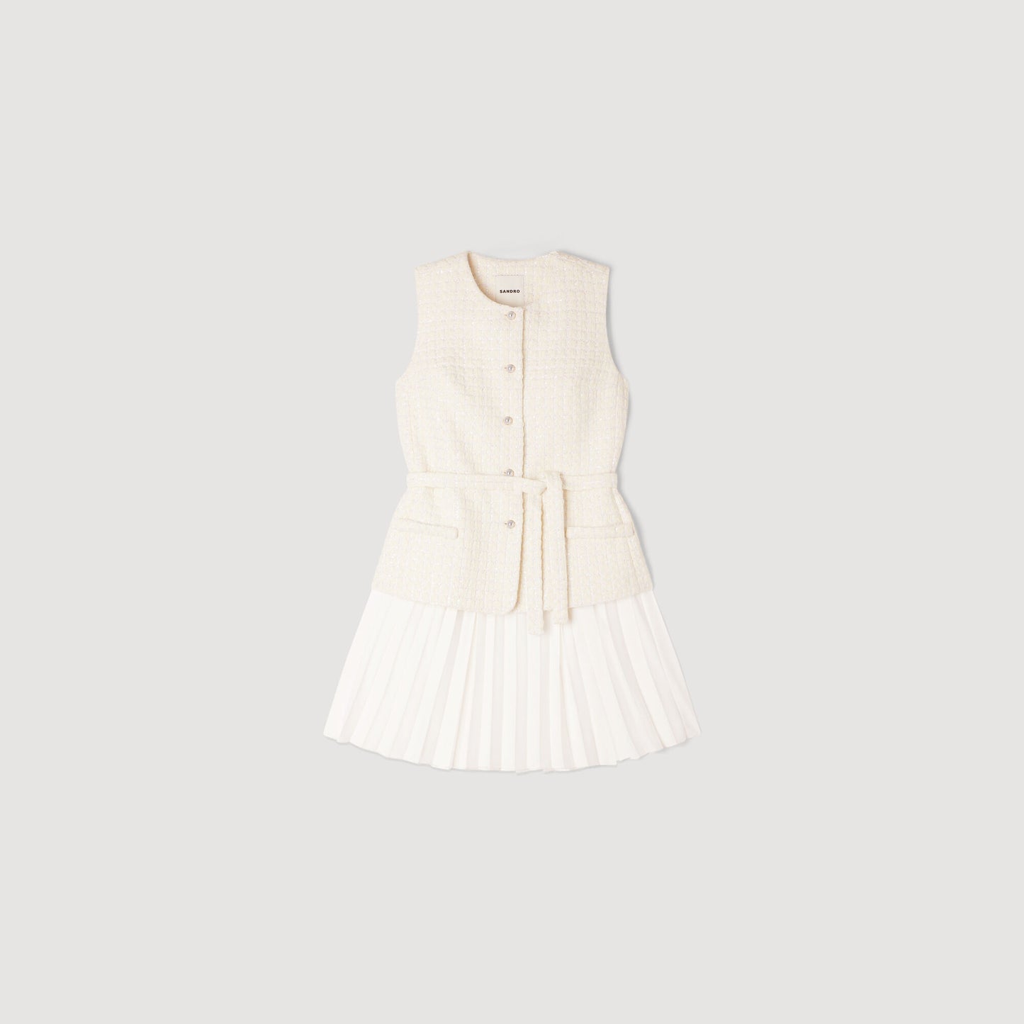 Vestido corto combinado