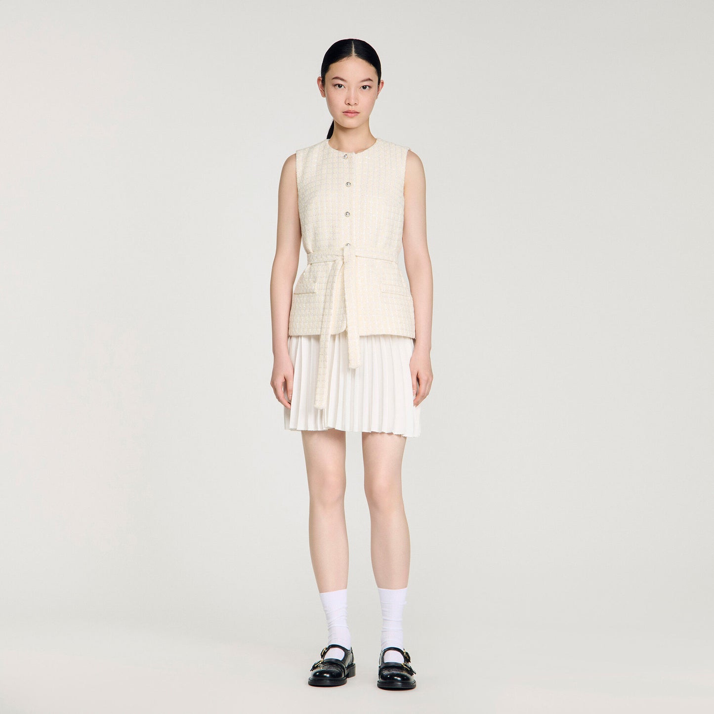 Vestido corto combinado