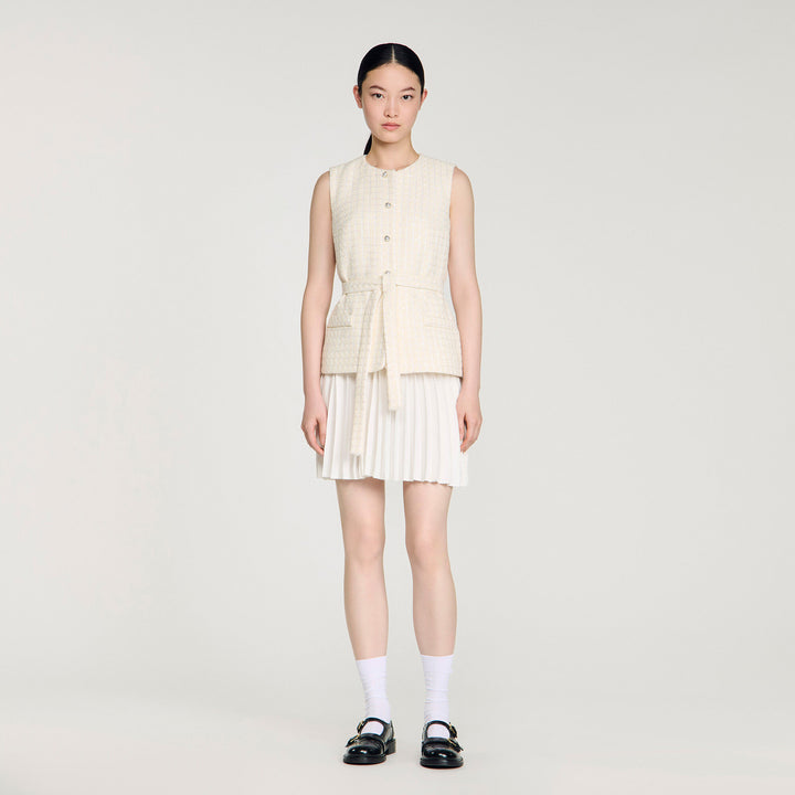 Vestido corto combinado