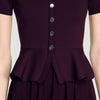 Vestido largo de punto con peplum