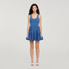 Vestido corto de punto con pedrería