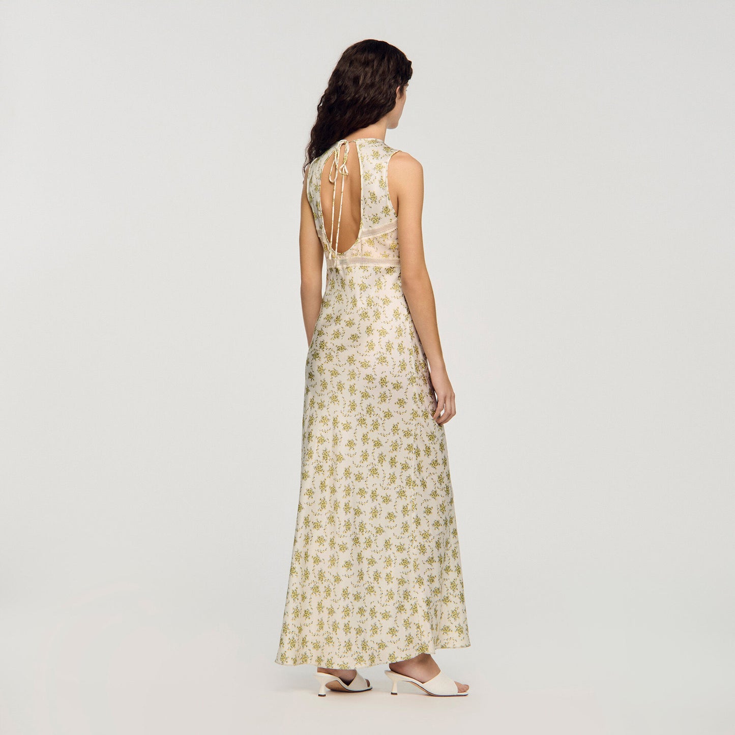 Vestido largo estampado de flores