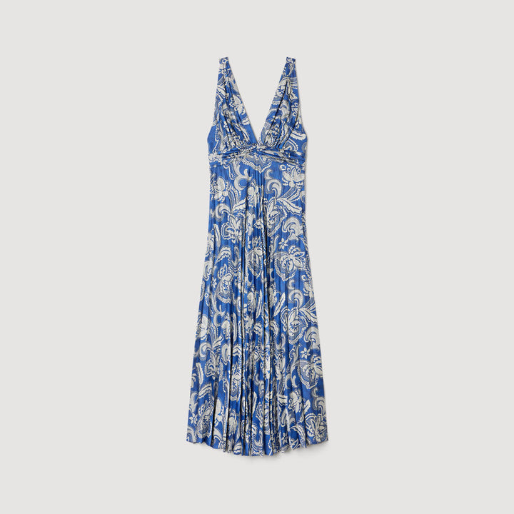 Vestido largo con estampado floral
