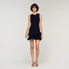 Vestido corto de punto con flores