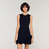 Vestido corto de punto con flores