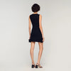 Vestido corto de punto con flores