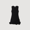Vestido corto de punto con flores