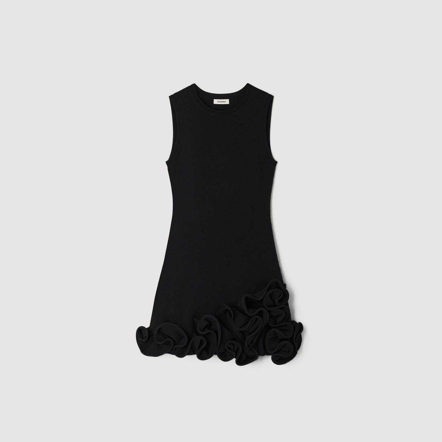 Vestido corto de punto con flores
