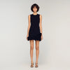 Vestido corto de punto con flores