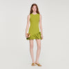 Vestido corto de punto con flores
