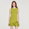 Vestido corto de punto con flores