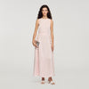 Vestido largo jacquard de flores