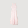 Vestido largo jacquard de flores