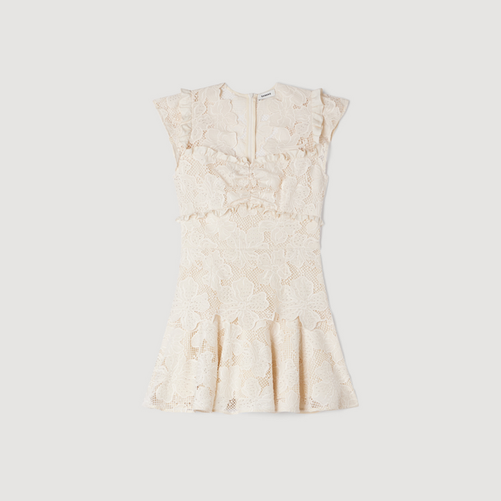 Vestido corto de guipur