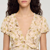 Vestido corto estampado de flores