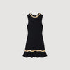 Vestido corto de punto con cadena