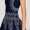 Vestido corto de punto pañuelo