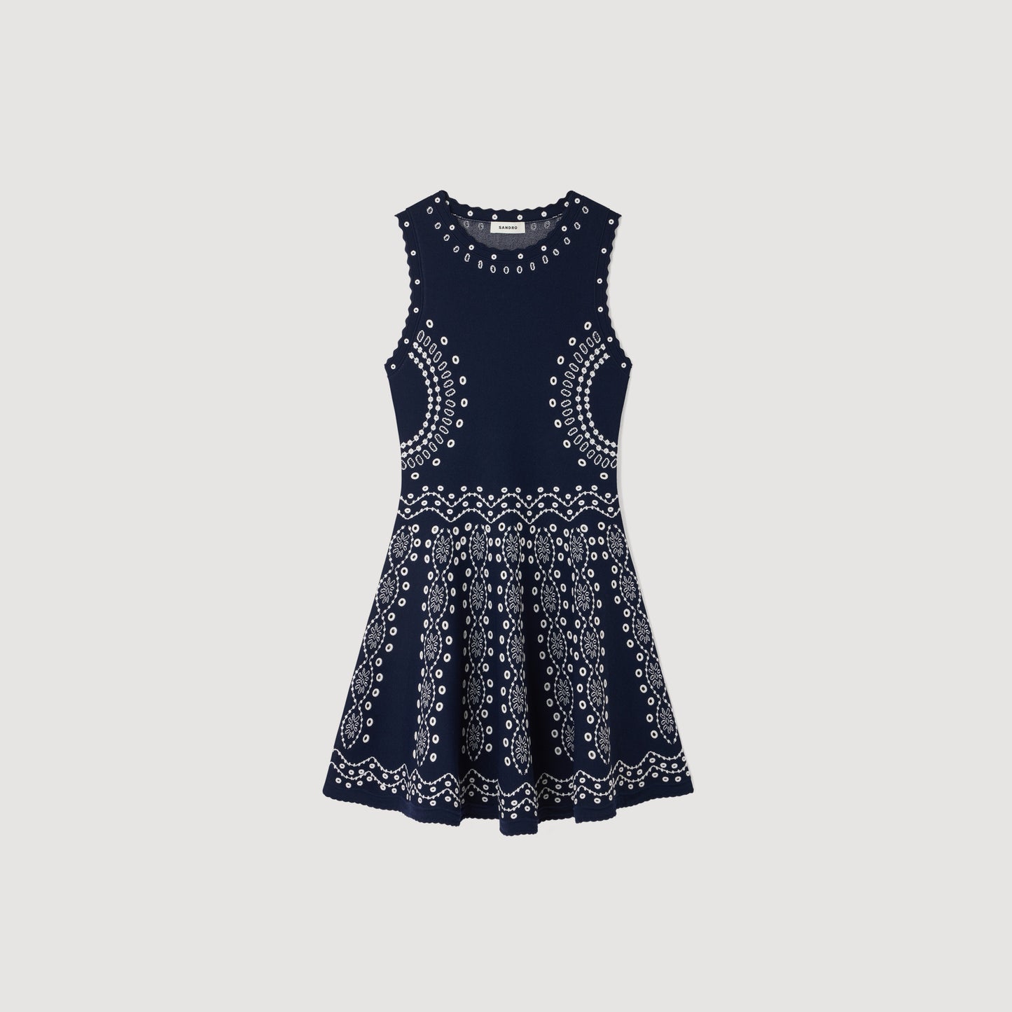 Vestido corto de punto pañuelo