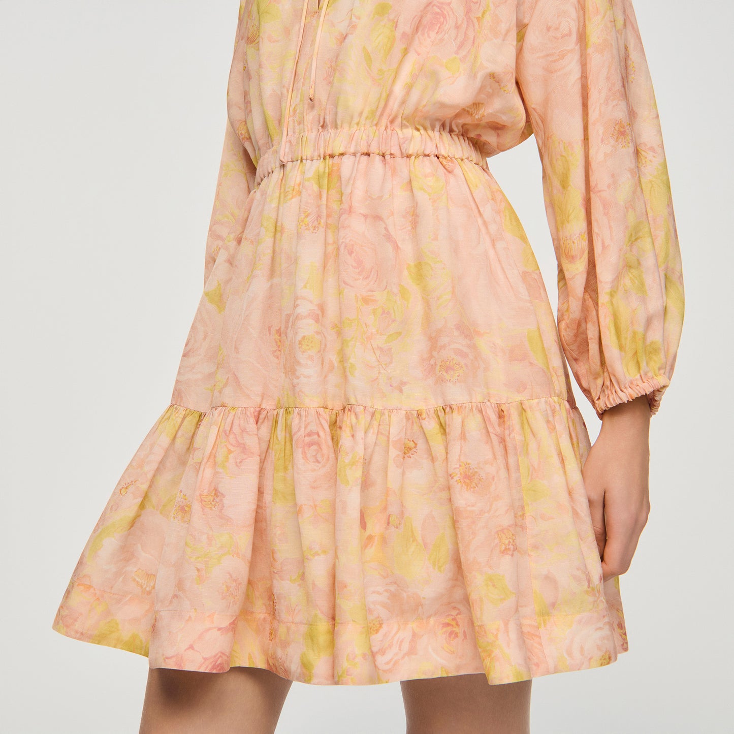 Vestido corto estampado de flores