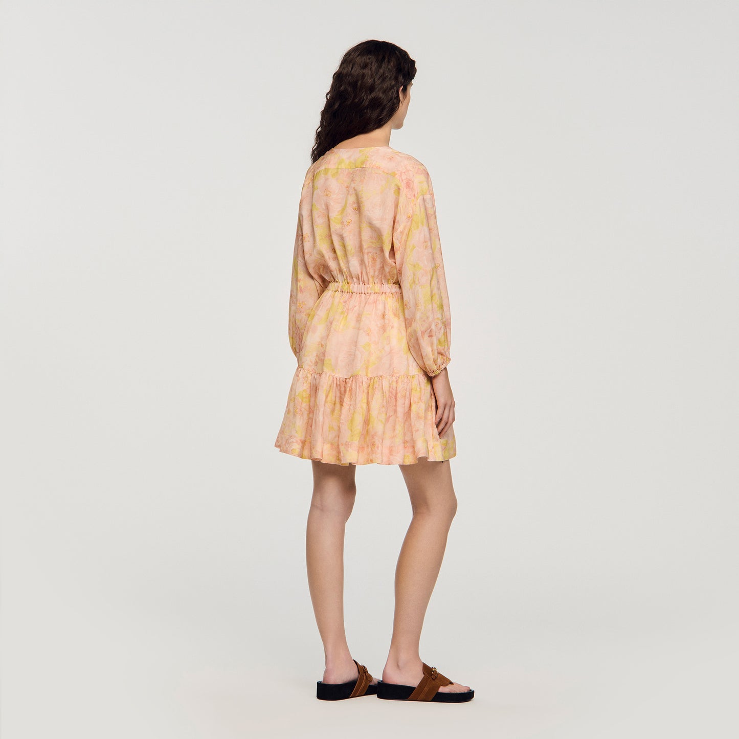 Vestido corto estampado de flores