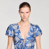 Vestido corto con estampado floral