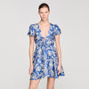 Vestido corto con estampado floral