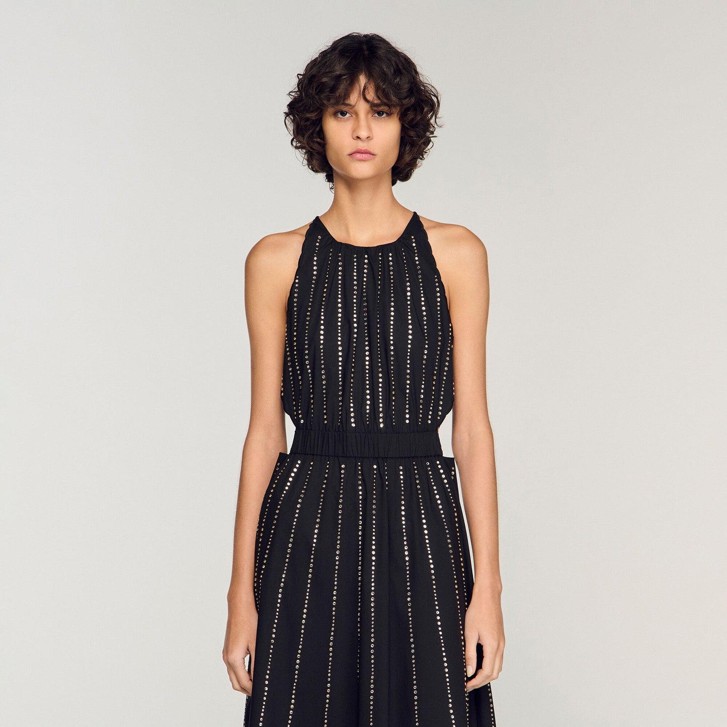 Vestido largo con strass