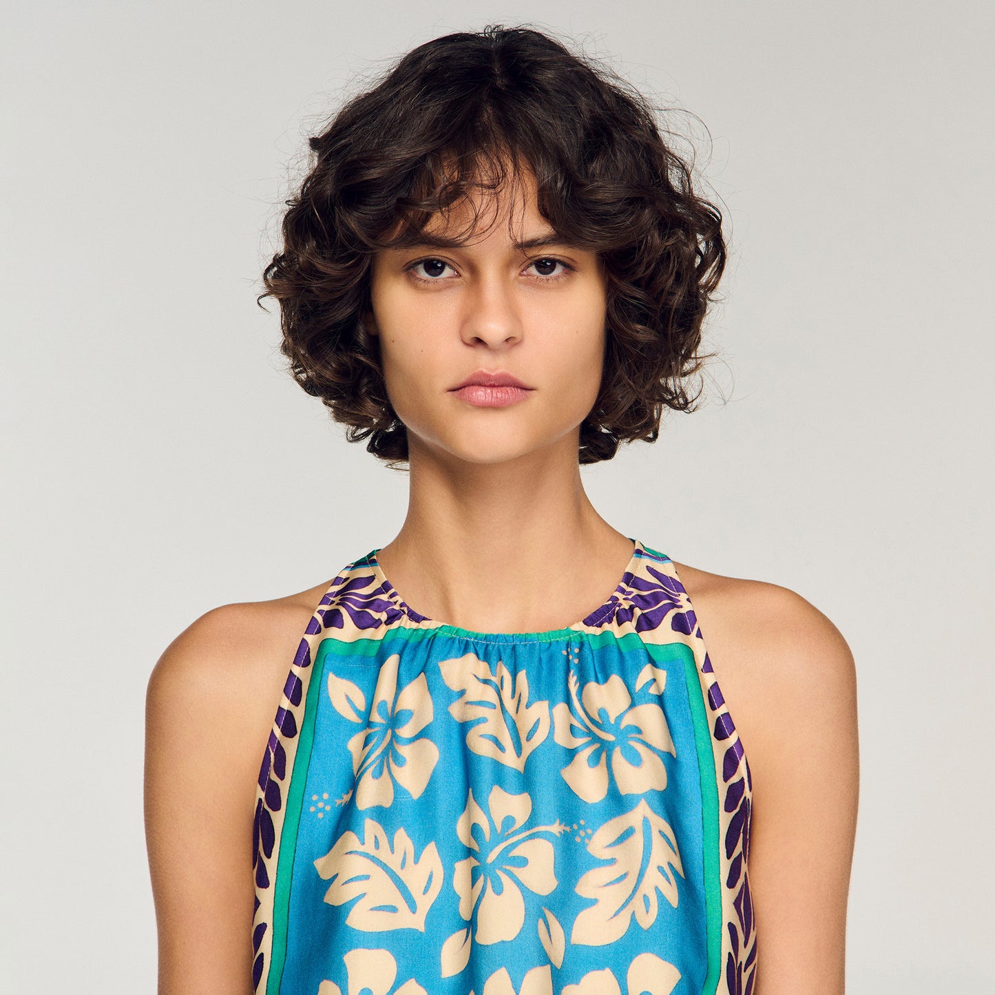 Vestido largo estampado floral